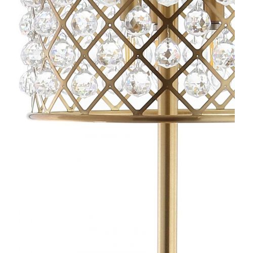  JONATHAN Y JYL9000A Elizabeth 60 CrystalMetal Floor Lamp, Brass Gold