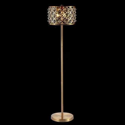  JONATHAN Y JYL9000A Elizabeth 60 CrystalMetal Floor Lamp, Brass Gold