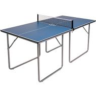 JOOLA Midsize Compact Table Tennis Table Great for Small Spaces and Apartments - Multi-Use Free Standing Table - Compact Storage Fits in Most Closets - Net Set Included - No Assembly Required