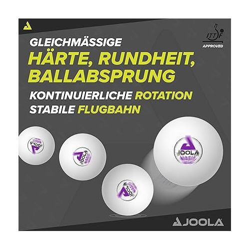  JOOLA Magic ABS 2-Star Training Table Tennis Balls, White (44216)