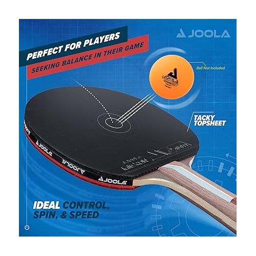  JOOLA Infinity Balance - Advanced Performance Ping Pong Paddle - Competition Ready - Table Tennis Racket for High-Level Training - Designed to Optimize Spin and Control