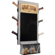 JOOLA Game Room Organizer with Ping Pong Paddle Holder, Table Tennis Ball Basket, Scoreboard, and Chalkboard