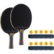 JOOLA Infinity Overdrive Ping Pong Paddle & Table Tennis Sets, Racket with Carbon Kevlar & Double Black Extreme Speed Rubber, Ping Pong Set with 10 Ping Pong Balls & Magnetic Ball Holder