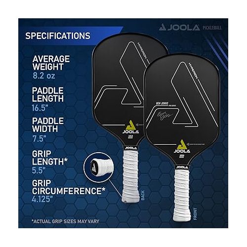  JOOLA Ben Johns Hyperion CFS Pickleball Paddle - Official Ben Johns Paddle - USAPA Approved Racket for Tournament Play - Edge to Edge Sweet Spot, Durable Max Spin Surface & Elongated Handle