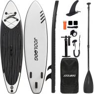 JOOLOOG Inflatable Stand Up Paddle Board 6 Inches Thick with Non-Slip Deck Premium SUP Paddleboard Accessories,Carry Bag Wide Stance,Bottom Fin for Paddling,Surf Control, Adjustabl