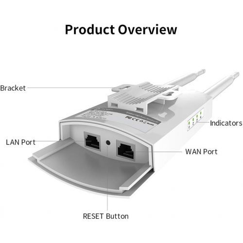  Comfast COMFAST AC1200 High Power Outdoor Wireless Access Point with Poe, 2.4GHz 300Mbps or 5.8GHz 867Mbps Dual Band 802.11AC Wireless WiFi Access PointsRouterBridge, Used for Outdoor Wi