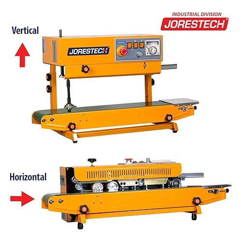  JORESTECH Industrial Continuous Band Sealer for Plastic & Laminated Bags Horizontal/Vertical CBS-630