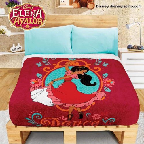  JORGE'S HOME FASHION JORGE’S HOME FASHION Limited Edition Princess Elena of Avalor Disney Original Blanket with Sherpa Very Softy Thick and Warm and Sheet Set 4 PCS Twin Size