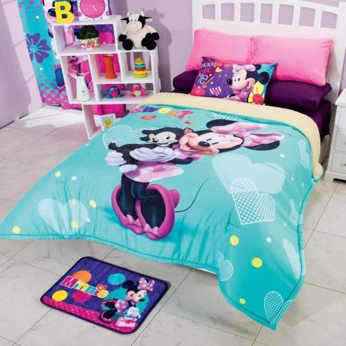  JORGE’S HOME FASHION INC Minnie Mouse Disney Original License Comforter Sherpa 2 PCS Queen Size