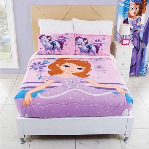  JORGE’S HOME FASHION INC Limited Edition Disney Sofia The First Kids Girls Fleece Blanket with Sherpa Very Softy and Warm 1 PCS Full Size