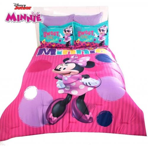  JORGE’S HOME FASHION INC New Pretty Collection Disney Minnie Mouse Kids Girls Comforter Set 2 PCS Twin Size