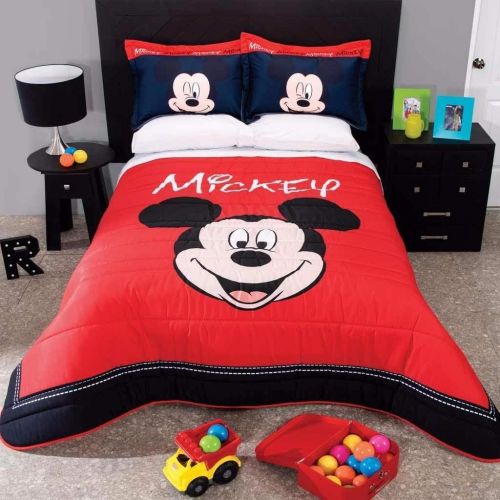  JORGE’S HOME FASHION INC Pretty Collection Disney Mickey Mouse Space Original License Kids Boys Comforter Set 3 PCS Full Size