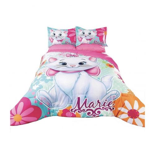  JORGE’S HOME FASHION INC MARIE FLOWERS DISNEY KIDS GIRLS WONDERFUL DESIGN COMFORTER SET 3 PCS FULL SIZE