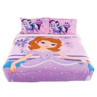 JORGE’S HOME FASHION INC New Pretty Collection Disney Sofia The First Kids Girls Fleece Blanket with Sherpa Very Softy and Warm with Sheet Set 5 PCS Twin Size