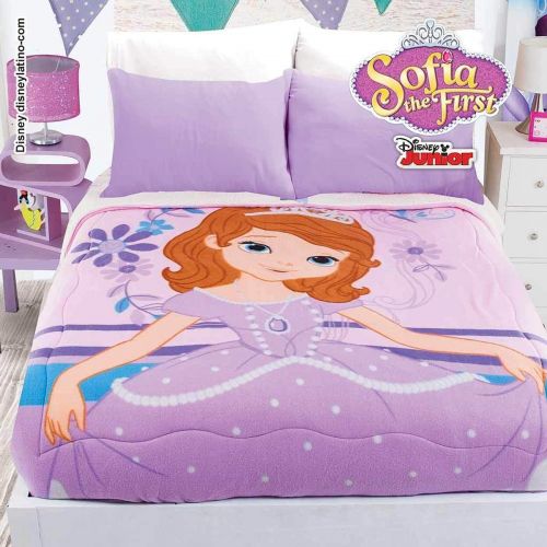  JORGE’S HOME FASHION INC NEW PRETTY COLLECTION PRINCESS SOFIA THE FIRST KIDS GIRLS DISNEY ORIGINAL LICENSE FLEECE BLANKET WITH SHERPA VERY SOFTY AND WARM 1 PCS FULL SIZE