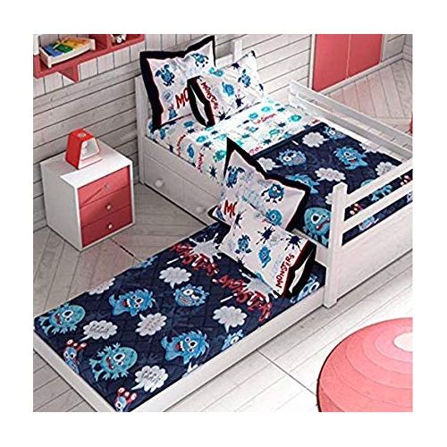  JORGES JORGE’S HOME FASHION New Pretty Collection Little Monster Teens Boys BUNKBED Comforter Set and Sheet Set 5 PCS Twin Size