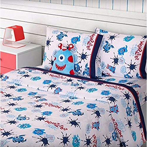  JORGES JORGE’S HOME FASHION New Pretty Collection Little Monster Teens Boys BUNKBED Comforter Set and Sheet Set 5 PCS Twin Size