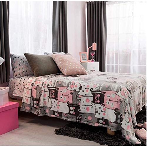  JORGES JORGE’S HOME FASHION INC Kitty Teens Girls Light Blanket Very Softy and Warm Twin Size