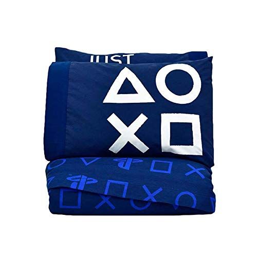  JORGES JORGE’S HOME FASHION INC New Pretty Collection PS4 Video Game Teens-Kids Boys Original Licensed Reversible Comforter Set and Sheet Set 5 PCS Twin Size