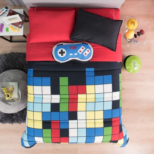  JORGES HOME FASHION NEW PRETTY COLLECTION GAMER CONSOLE GAME CONTROLLER KIDS BOYS REVERSIBLE COMFORTER SET AND SHEET SET 6 PCS TWIN SIZE
