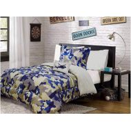 JORGES HOME FASHION Limited Edition Army Military Camouflage Boys Teens Comforter Set 3 PCS Twin Size