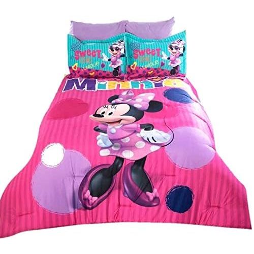  JORGE’S HOME FASHION INC LIMITED EDITION MINNIE MOUSE DISNEY ORIGINAL KIDS GIRLS COMFORTER SET 3 PCS QUEEN SIZE