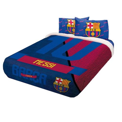  JORGES HOME FASHION INC MESSI BARCELONA FOOTBALL CLUB ORIGINAL LICENSED FUZZY FLEECE BLANKET 1 PIECE QUEEN