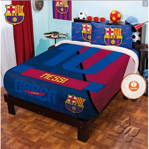  JORGES HOME FASHION INC MESSI BARCELONA FOOTBALL CLUB ORIGINAL LICENSED FUZZY FLEECE BLANKET 1 PIECE QUEEN