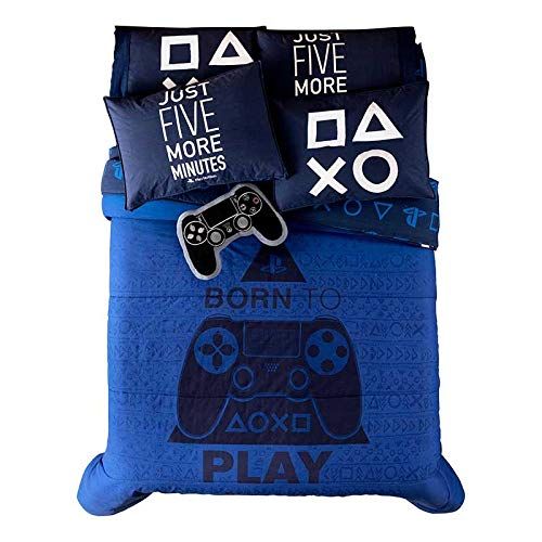  JORGES HOME FASHION INC JORGE’S HOME FASHION INC Playstation Teens-Kids Boys Original Licensed Reversible Comforter Set 3 PCS Full Size