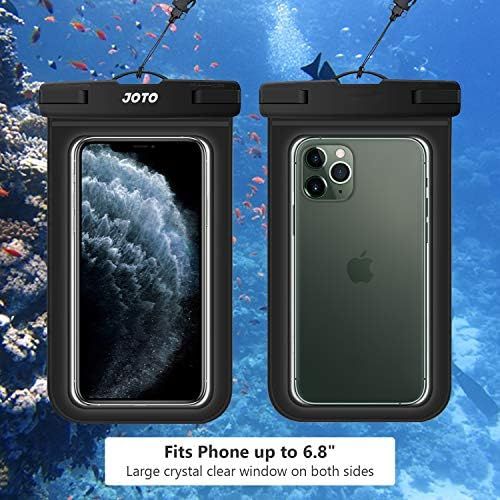  [아마존베스트]JOTO Universal Waterproof Pouch Phone Dry Bag Underwater Case for iPhone XS Max XR X 8 7 6S Plus Galaxy Pixel up to 6.5, Waterproof Case for Pool Beach Swimming Kayaking Travel -Bl