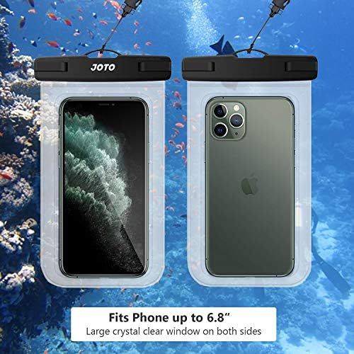  [아마존베스트]JOTO Universal Waterproof Pouch Cellphone Dry Bag Case for iPhone Xs Max XR XS X 8 7 6S Plus, Galaxy S10 Plus S10e S9 Plus S8 + Note 8 6 5 4, Pixel 3 XL Pixel 3 2 up to 6.5 Diagona