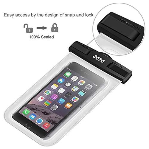  [아마존베스트]JOTO Universal Waterproof Pouch Cellphone Dry Bag Case for iPhone Xs Max XR XS X 8 7 6S Plus, Galaxy S10 Plus S10e S9 Plus S8 + Note 8 6 5 4, Pixel 3 XL Pixel 3 2 up to 6.5 Diagona