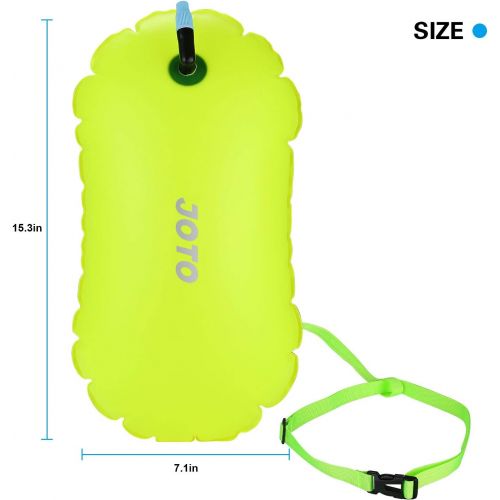  2 Pack JOTO Swim Buoy Float, Swimming Bubble Safety Float with Adjustable Waist Belt for Open Water Swimming, Safe Swim Training, Triathletes, Kayaking, Snorkeling