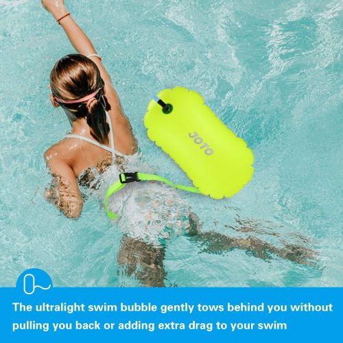  2 Pack JOTO Swim Buoy Float, Swimming Bubble Safety Float with Adjustable Waist Belt for Open Water Swimming, Safe Swim Training, Triathletes, Kayaking, Snorkeling