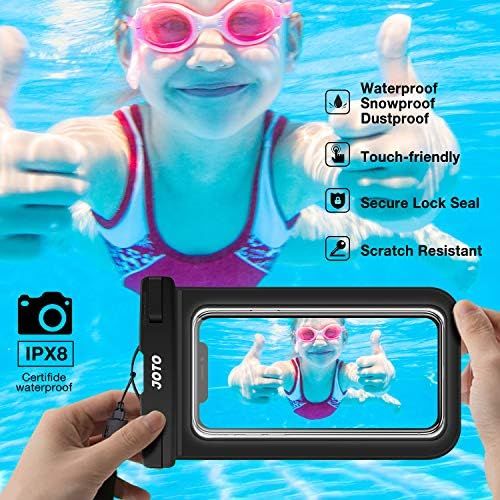  [아마존베스트]JOTO Universal Waterproof Pouch, IPX8 Waterproof Cellphone Dry Bag Underwater Case for iPhone 12 Pro Max 11 Pro Max Xs Max XR X 8 7 6S, Galaxy S20 Ultra S10 Note10 9 up to 6.9 -2 P