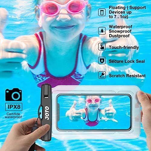  [아마존베스트]JOTO Floating Waterproof Phone Pouch, Universal Waterproof Case Underwater Dry Bag for iPhone 12 Pro Max/11 Pro Max/XS Max/XR/ 8 7 Plus Galaxy up to 6.9 for Pool Beach Swim Kayak T