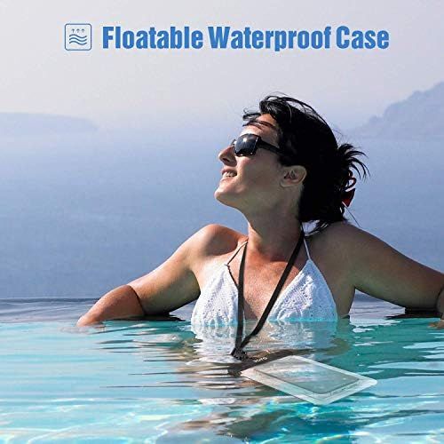  [아마존베스트]JOTO Floating Waterproof Phone Pouch, Universal Waterproof Case Underwater Dry Bag for iPhone 12 Pro Max/11 Pro Max/XS Max/XR/ 8 7 Plus Galaxy up to 6.9 for Pool Beach Swim Kayak T