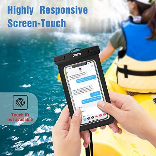  [아마존베스트]JOTO Universal Waterproof Pouch Phone Dry Bag Underwater Case for iPhone 12 Pro Max/11 Pro Max/XS Max XR X 8 7 6S Plus Galaxy Pixel up to 6.8 inch -4 Pack, 2Black/2Clear