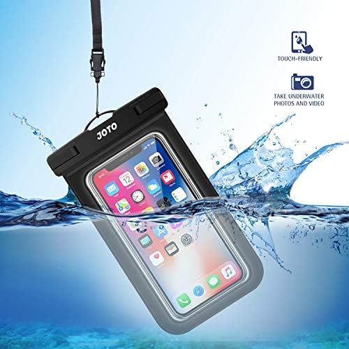  [아마존베스트]JOTO Universal Waterproof Pouch Phone Dry Bag Underwater Case for iPhone 12 Pro Max/11 Pro Max/XS Max XR X 8 7 6S Plus Galaxy Pixel up to 6.8 inch -4 Pack, 2Black/2Clear