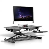 Pyle Height Adjustable Computer Desk Stand - Portable Computer Sit / Stand Desk with Quick Setup Pop-up Design, Stain-Resistant, Provides Spacious Work Area & No Assembly Required - Pyl