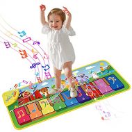 [아마존베스트]JOW Kids Piano Mat, Music Mats Keyboard Dancing Play Mat Electronic Touch Play Blanket Musical Carpet Toys Gift for Toddlers 1 2 3 4 5 6 Years Old Girls Boys（39.4X14.2）