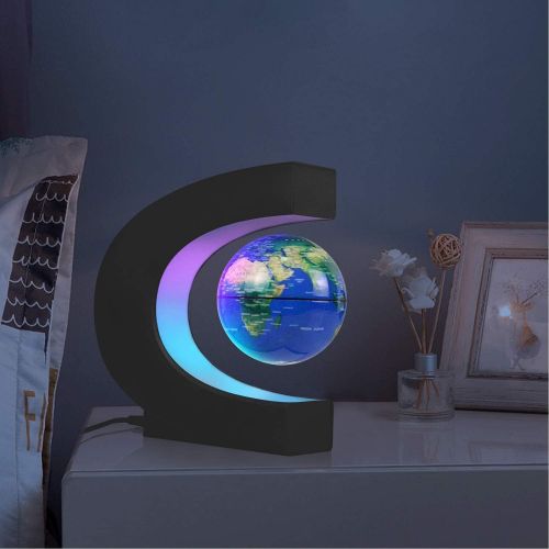  [아마존베스트]JOWHOL Magnetic Floating Globe with LED Lights, 24-Hours Auto-Rotating, Floating Globe, Perfect Cool Gift for Men, Kids, Home Office, Desk Decoration, Education Teaching Demo(Blue)
