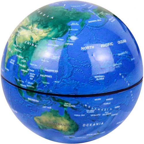  [아마존베스트]JOWHOL Magnetic Floating Globe with LED Lights, 24-Hours Auto-Rotating, Floating Globe, Perfect Cool Gift for Men, Kids, Home Office, Desk Decoration, Education Teaching Demo(Blue)