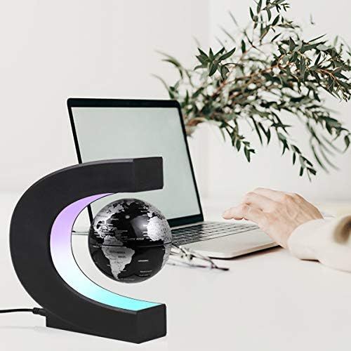  [아마존베스트]JOWHOL Magnetic Floating Globe with LED Lights, Perpetual Auto-Rotating, 3 inch Floating Globe, Perfect Cool Gift for Men, Kids, Office Decor, Desk Decor, Education Teaching Demo (