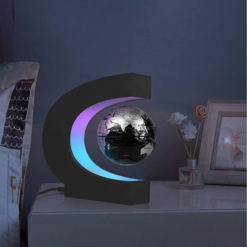  [아마존베스트]JOWHOL Magnetic Floating Globe with LED Lights, Perpetual Auto-Rotating, 3 inch Floating Globe, Perfect Cool Gift for Men, Kids, Office Decor, Desk Decor, Education Teaching Demo (