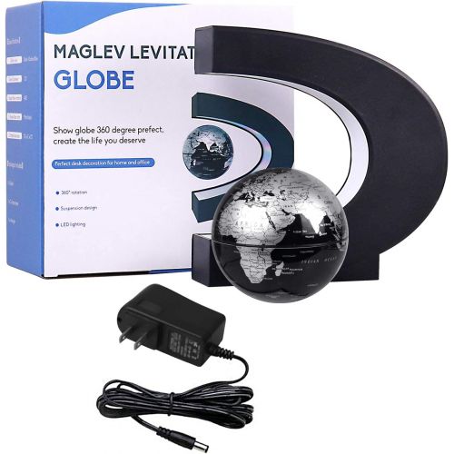  [아마존베스트]JOWHOL Magnetic Floating Globe with LED Lights, Perpetual Auto-Rotating, 3 inch Floating Globe, Perfect Cool Gift for Men, Kids, Office Decor, Desk Decor, Education Teaching Demo (