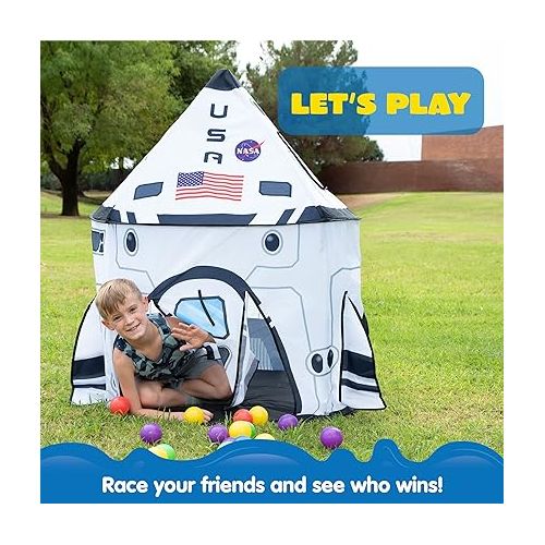  JOYIN Rocket Ship Play Tent Pop up Play Tent Kids Indoor Outdoor Spaceship Playhouse Tent Set