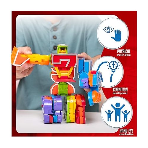  JOYIN 10 Pcs Number Bots Toys, Number Bots, Action Figure Learning Toys, Number Robots Toys, Educational Toy, Gifts for Kids Boys Girls 3 4 5 6 Years Old