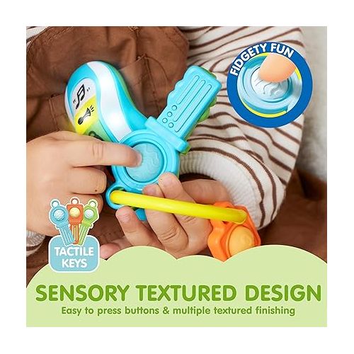  JOYIN Baby Car Keys Teether - Toddlers Sensory Learning Toy w/Music & Lights - Musical Baby Toys 6 to 12 Months for Travel - Birthday Gifts for Baby Age 6+ Months