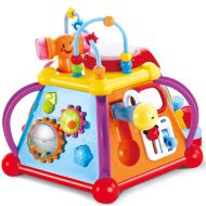 JOYIN Baby Toddler Activity Center Musical Activity Cube Play Learning Center Toy 15 in 1 Interactive Educational Activity Pyramid Multi-functions with Lights Sounds